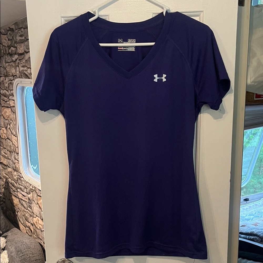 Under Armour Women's Short Sleeve Tee in Dark Purple